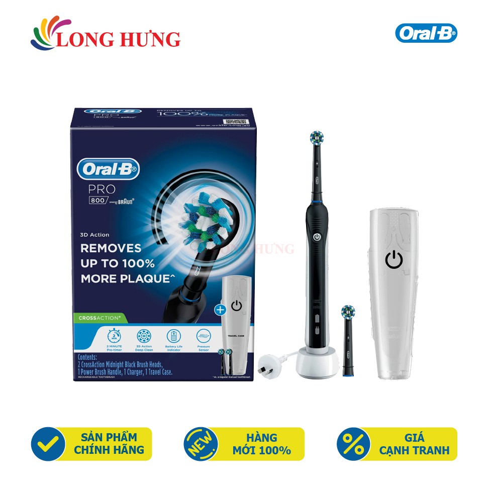 Bàn chải điện Oral-B Pro 800 Crossaction - Hàng nhập khẩu