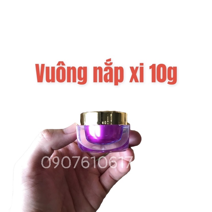 Hủ vuông nắp xi 10g