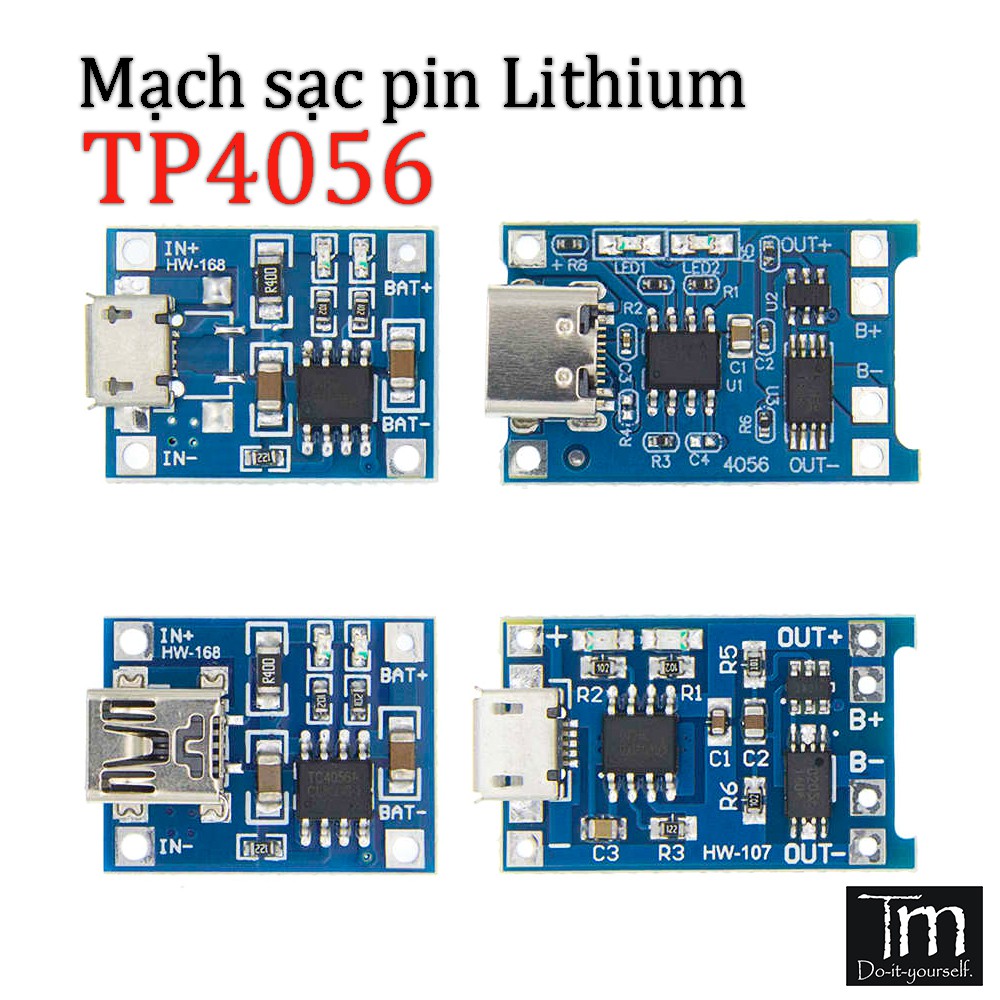 Mạch Sạc Pin Lithium TP4056 Có/không Bảo Vệ