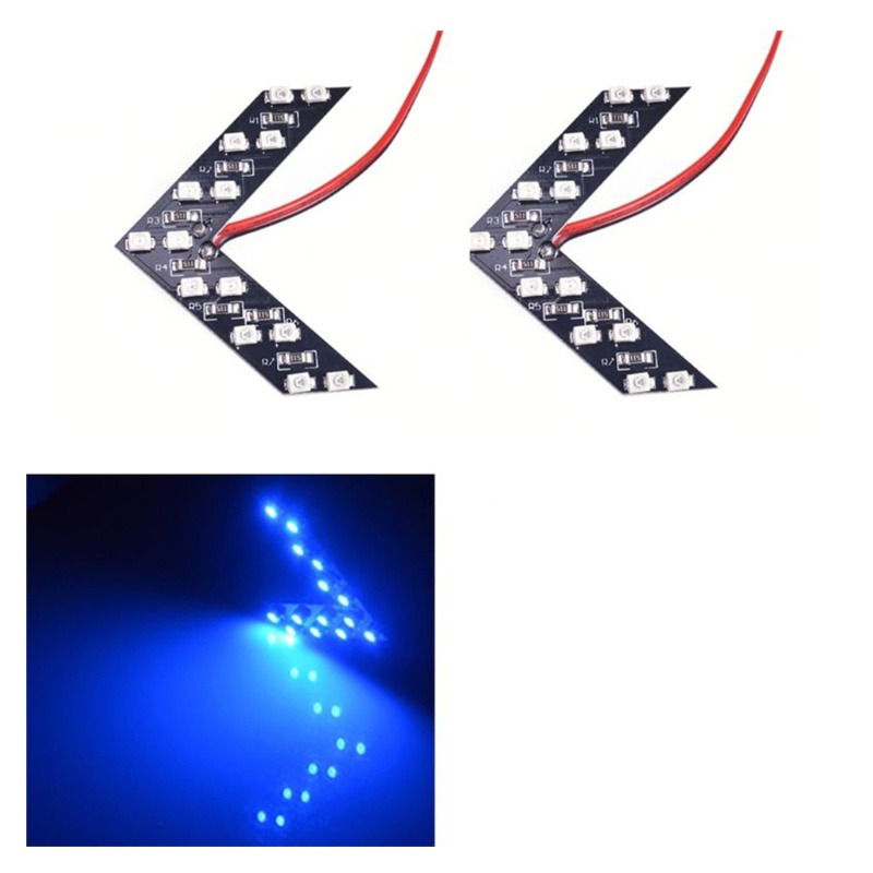 Đèn LED 14SMD Gắn Kính Chiếu Hậu Xe Hơi Hình Mũi Tên