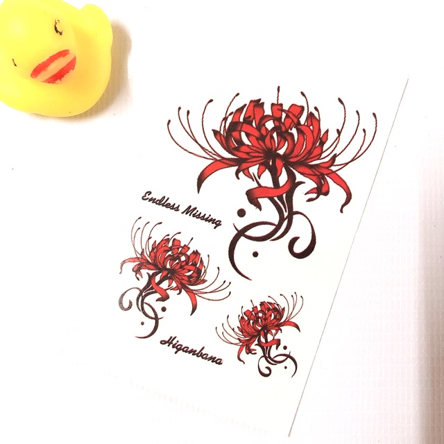 Hình xăm dán hoa bỉ ngạn missing 10x6cm