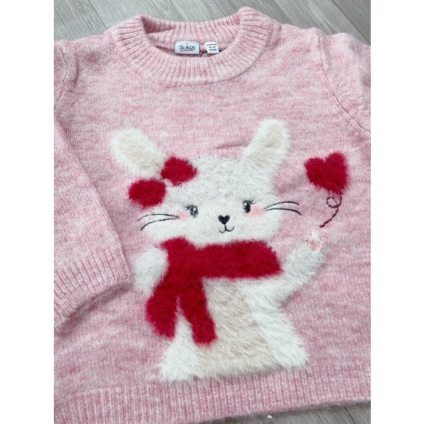 Áo len Blukids lông thỏ cho bé gái