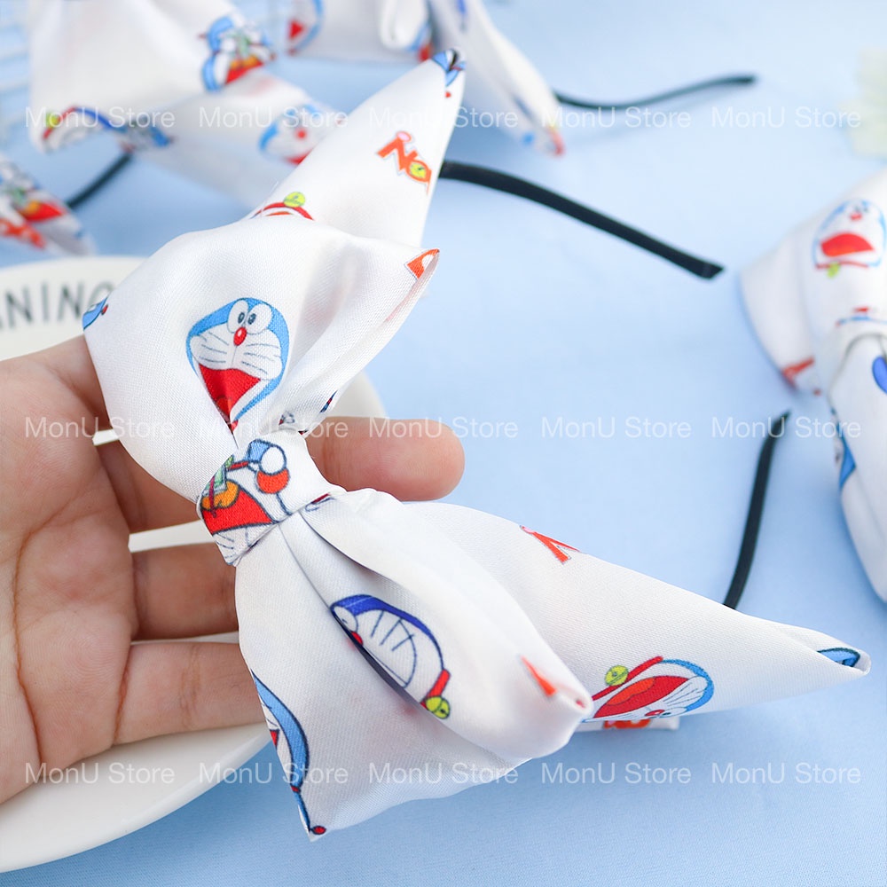 Cài tóc nơ vải lụa DORAEMON DOREMON dễ thương cute MON0214