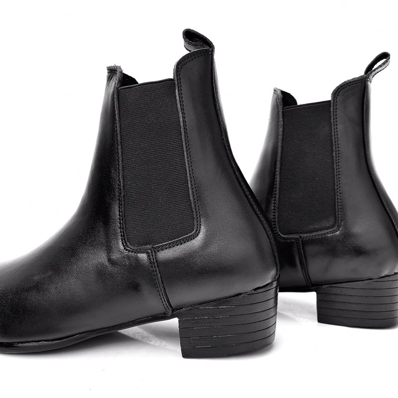 Giày nam Handmade chelsea boot da bò nappa TEFOSS HT650 ver.1 đế cao 5cm, mũi nhọn sang trọng, thời trang size 38-45