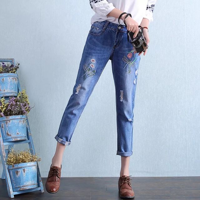 Quần bò dáng banggy