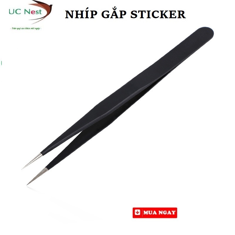 Nhíp Gắp Sticker Nhổ Lông Yến gắp mi gắp linh kiện nhặt lông nách chuyên dụng  - Combo 5 cái nhíp