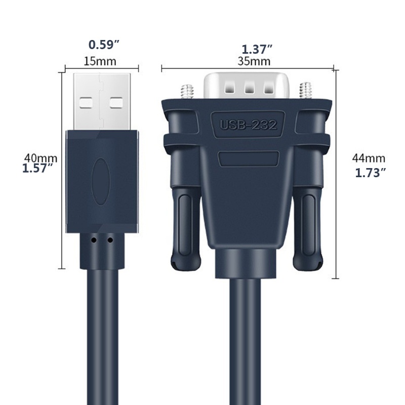 Cáp Chuyển Đổi USB Sang RS232 DB9 Pin RS232 Cho Windows 7 8 10 1.2m