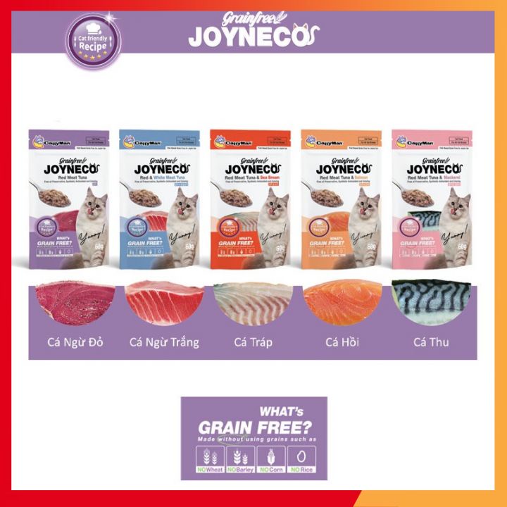 Pate JOYNECO cho mèo mọi lứa tuổi, đủ 05 vị cá tươi bổ dưỡng