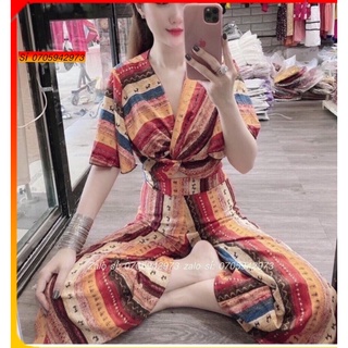 Set Đồ Bộ Thổ Cẩm Áo kèm Quần Ống Rộng