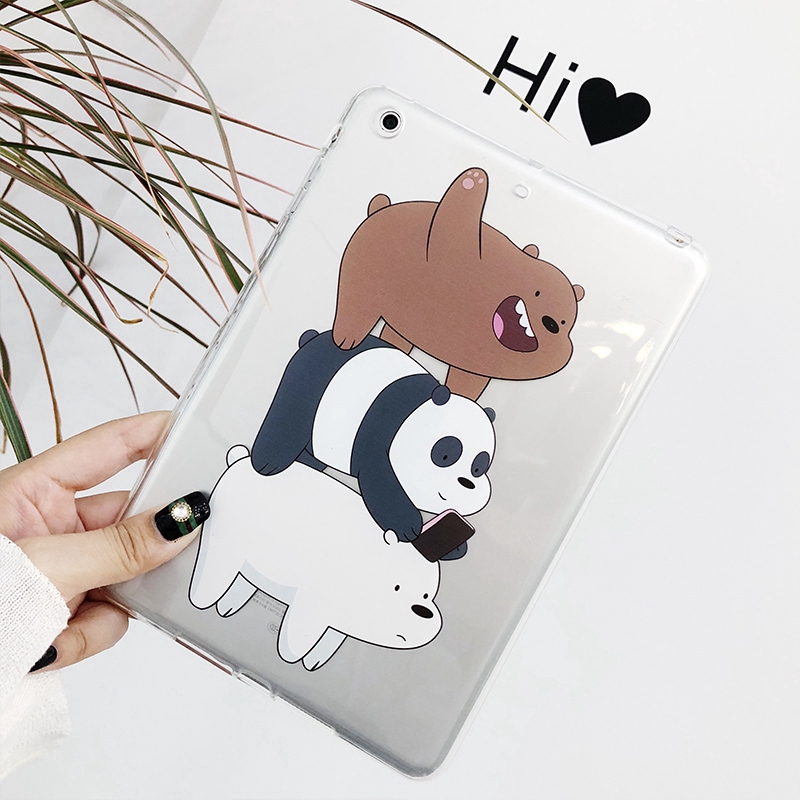 Ốp lưng trong suốt họa tiết We Bare bear cho iPad Air 2 Mini 2 3 4 5 iPad 6 Pro 11 Air3/Pro 10.5 Pro11 2020 | BigBuy360 - bigbuy360.vn