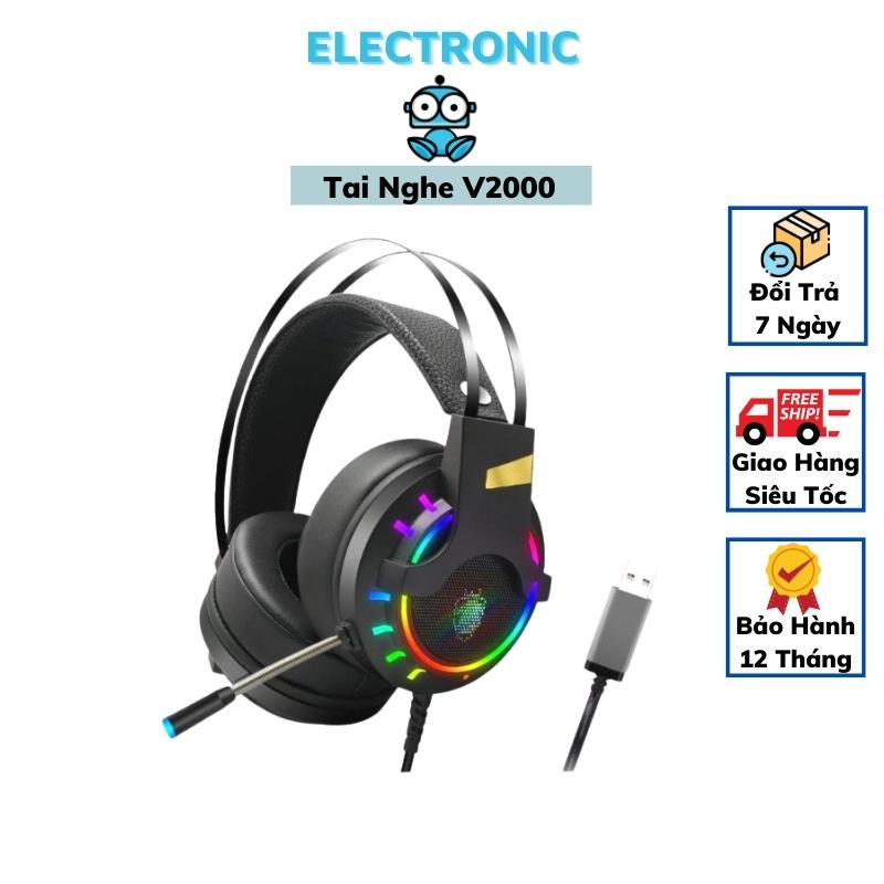Tai Nghe Gaming Chuyên Game Máy Tính K3 Giả Lập 7.1 USB LED RGB Chống Ồn Âm Thanh Cực Đỉnh