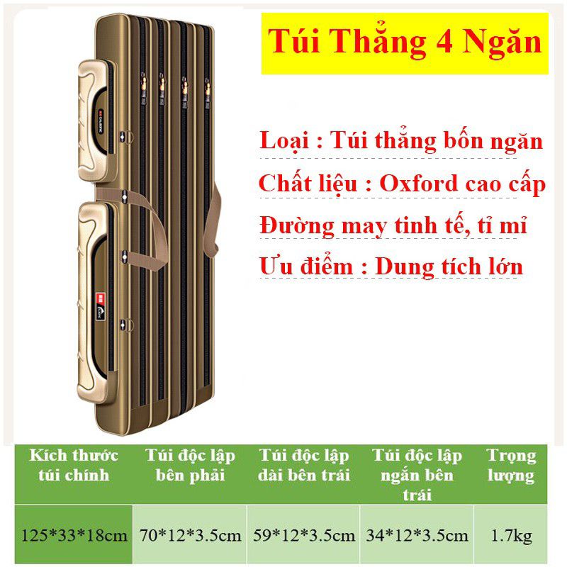 Túi đựng cần câu cá ❤️ FREESHIP ❤️ Túi đựng cần câu siêu bền 3-4ngăn, tiện dụng TDC_10