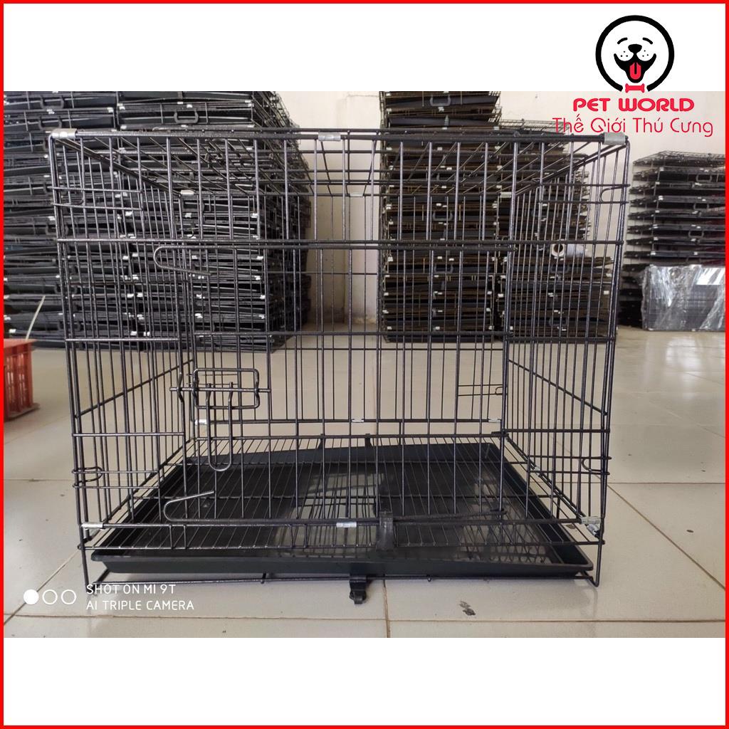 Chuồng Chó, Mèo Gấp Gọn Sơn Tĩnh Điện Xuất khẩu ( dài 76, rộng 50, cao 57 cm)