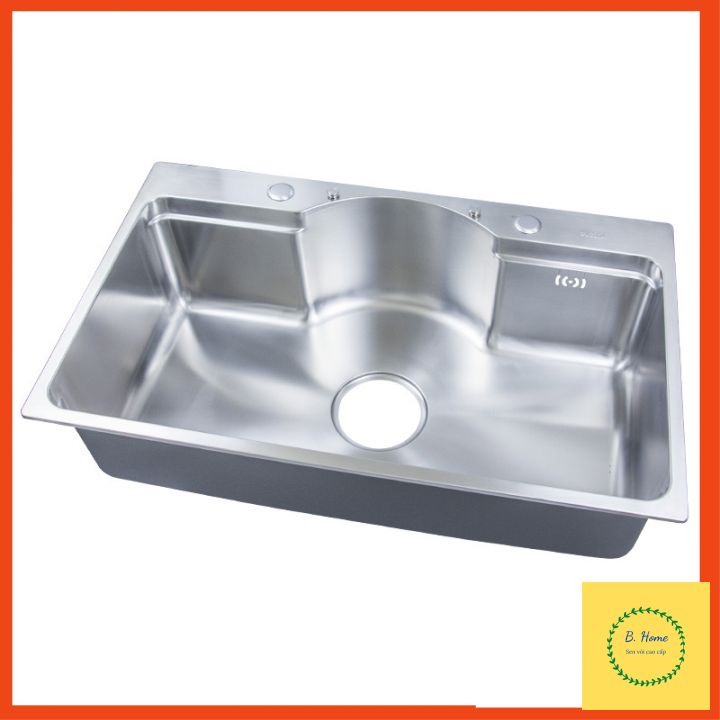 Chậu Rửa Bát, Chậu rửa chén 1 Hố Inox SUS304 Cao Cấp công nghệ Hàn Quốc thương hiệu BANCOOT (Kèm Xi Phông)