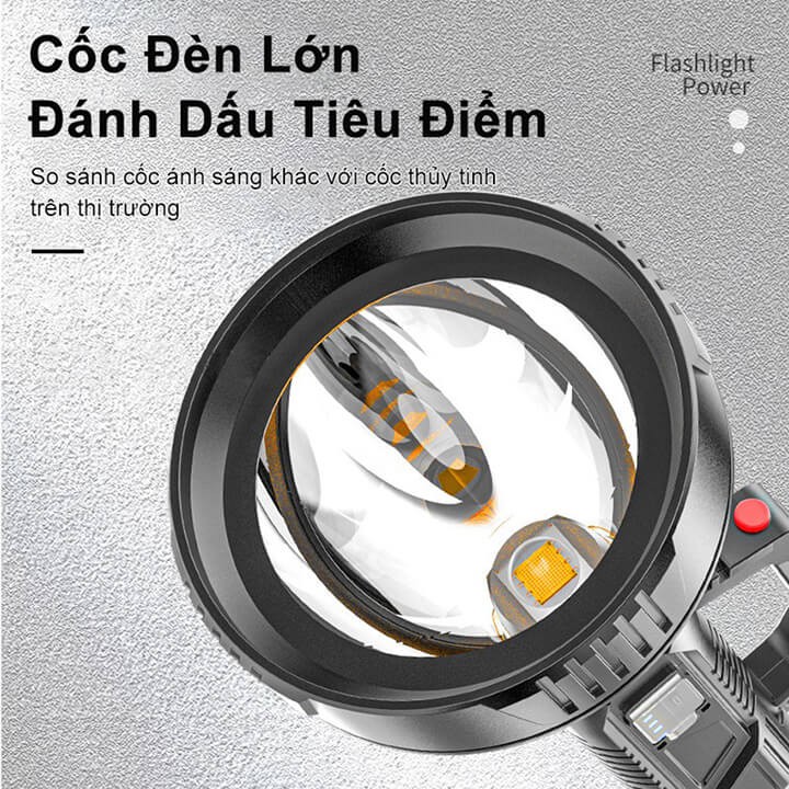 Đèn pin cầm tay siêu sáng SL06 cáp sạc micro USB chống nước 3 chế độ sáng