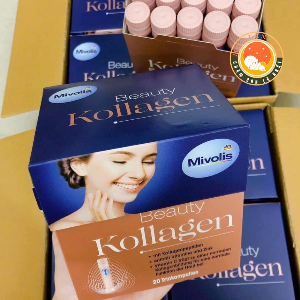 Collagen Thuỷ Phân Mivolis Beauty Kollagen Hyaluron, 20 x 25 ml của Đức giúp bạn có làn da tươi trẻ
