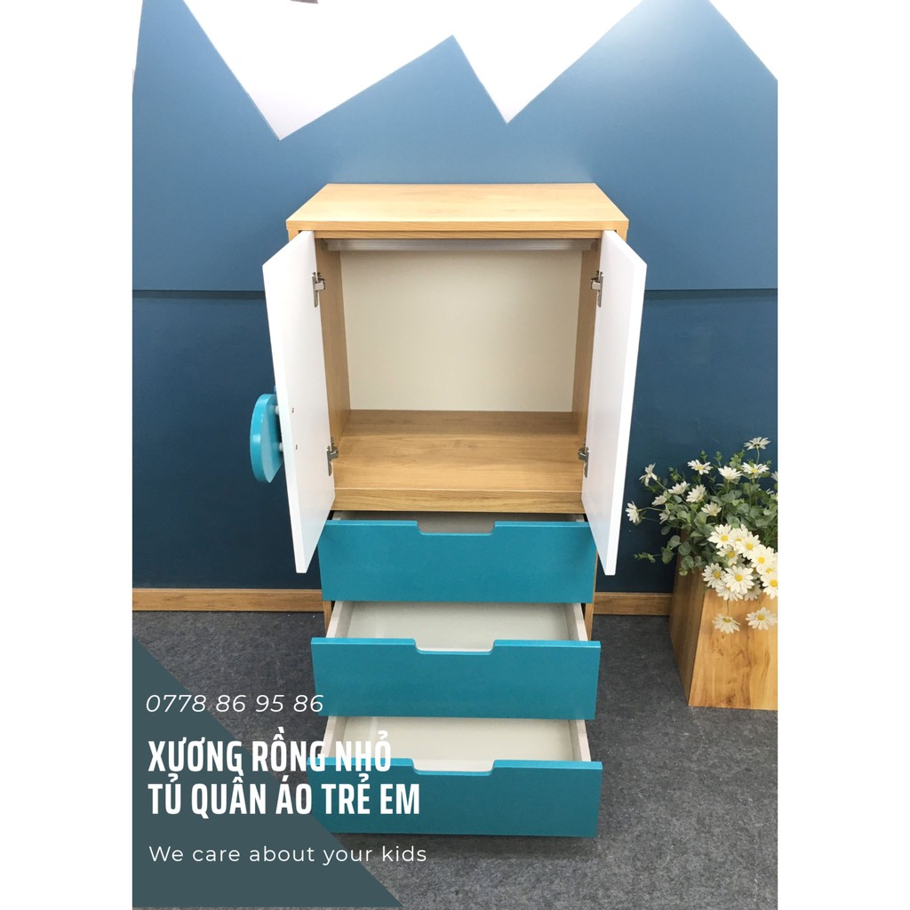 Tủ gỗ trẻ em cá heo_Tủ quần áo trẻ em | BigBuy360 - bigbuy360.vn