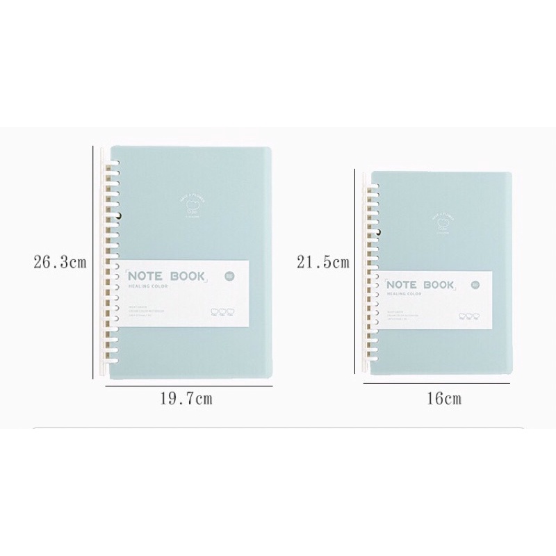 Sổ còng , note book giấy refill kẻ ngang rosyposy A5, B5 - 80 Tờ