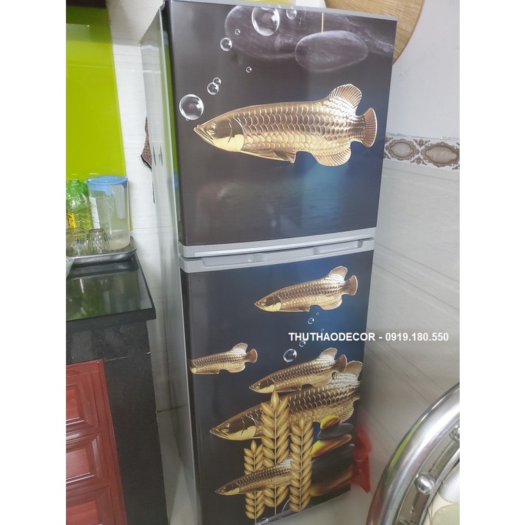 Giấy Decal Dán Tủ Lạnh CÁ CHÉP RỒNG
