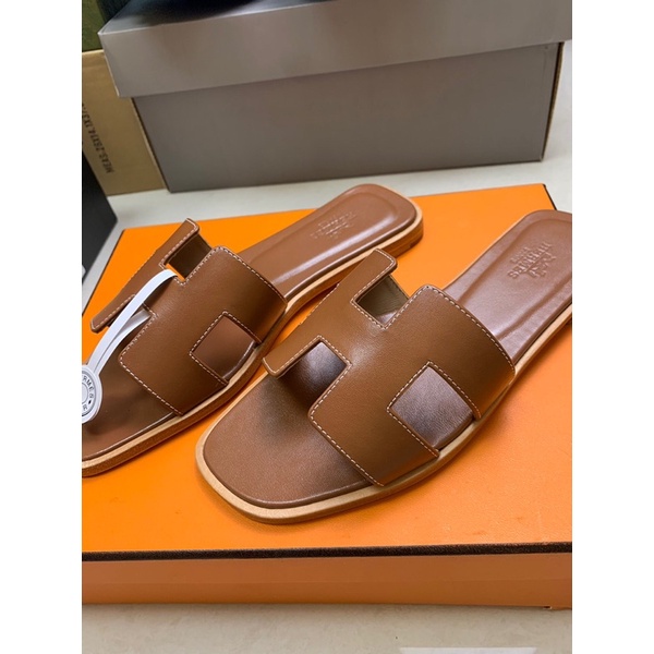 Dép lê hm nâu bò