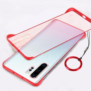 Frameless Case  For Samsung Galaxy Note 10 Plus 5G Ultra Thin Matte PC Translucent Shockproof Back Cover+Ring Strap
