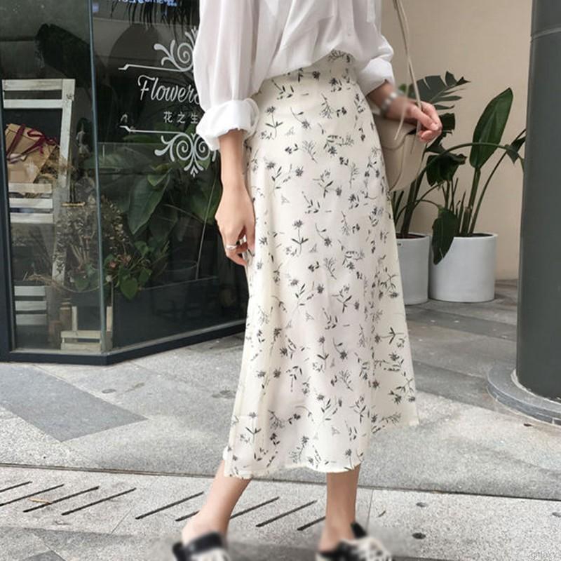 Chân Váy Dài Lưng Cao In Hoa Kiểu Retro Hàn Quốc Xinh Xắn Cho Nữ | BigBuy360 - bigbuy360.vn