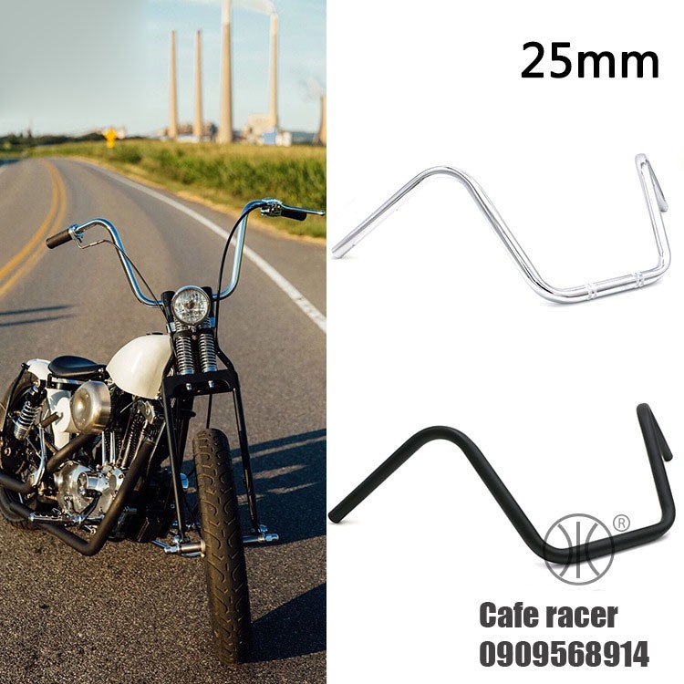 Ghi đông 25mm cao chuyên dùng Harley Rebelt 300 các dòng mô tô cao cấp