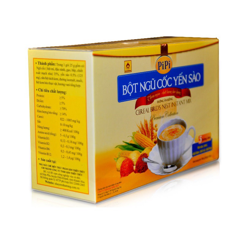 BỘT NGŨ CỐC YẾN SÀO PIPI HỘP 20 GÓI Y084 Nhà Yến Nha Trang | BigBuy360 - bigbuy360.vn