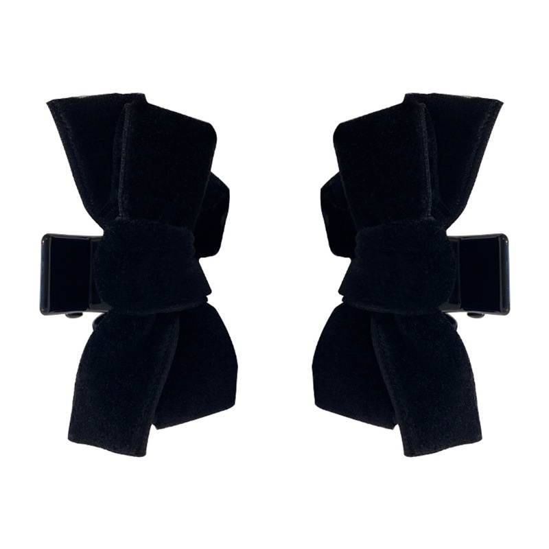 1 Kẹp Tóc Nơ Vải Nhung Đen Thời Trang Mùa Hè Xinh Xắn Cho Nữ（1pcs）