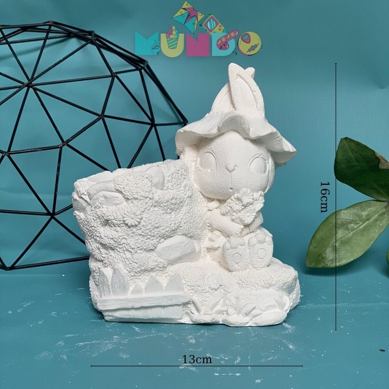 Tượng tô màu cao cấp Hộp Bút, Ống Bút size XL tượng thạch cao MUNDO