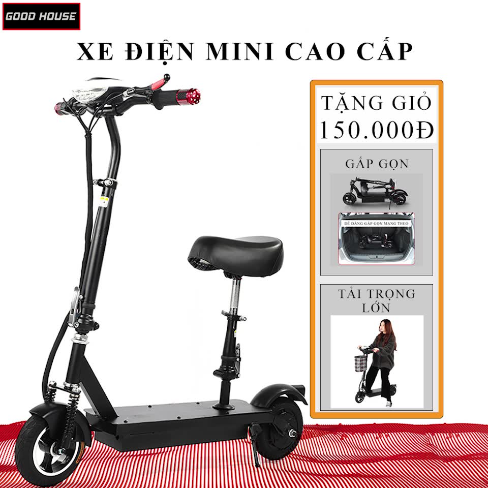 Xe điện mini E-Scooter phiên bản cao cấp dễ dàng gấp gọn, bánh xe 8 inch, động cơ mạnh mẽ sử dụng pin điện thế hệ mới | BigBuy360 - bigbuy360.vn