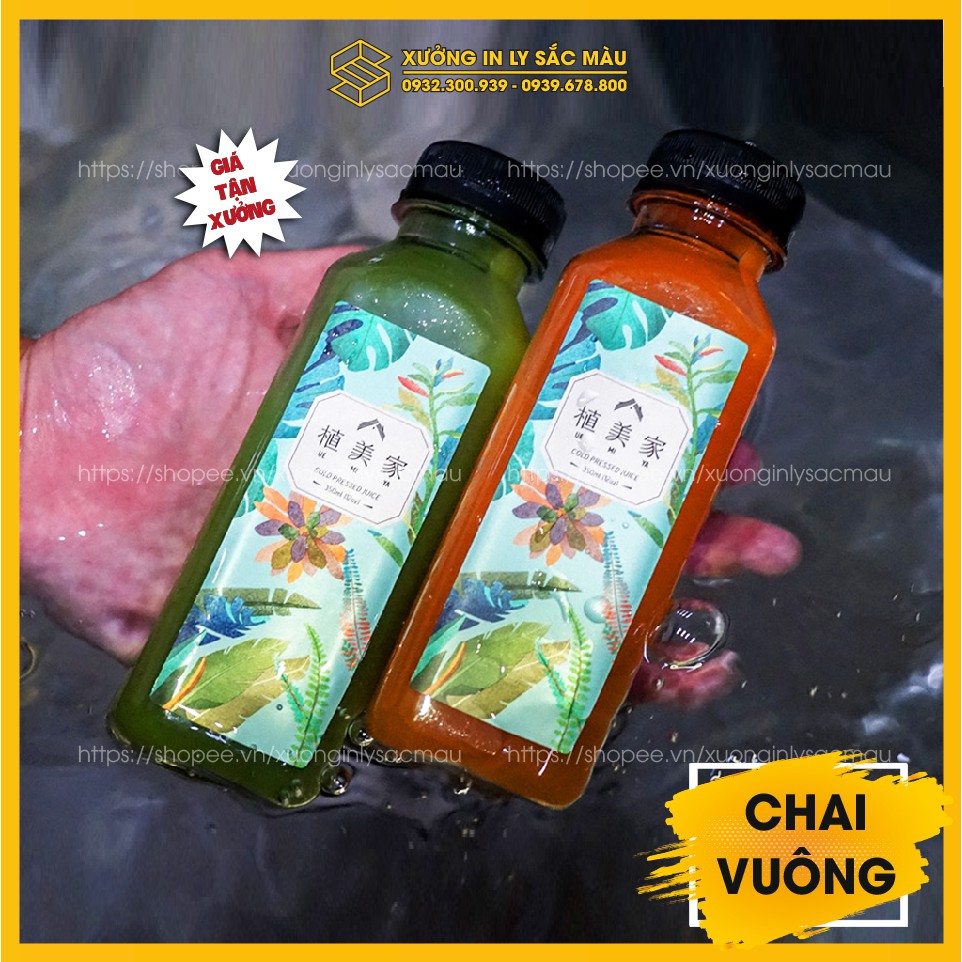 Combo 10 chai nhựa 330ml đựng trà sữa nước ép, chai dày, nhiều mẫu lựa chọn