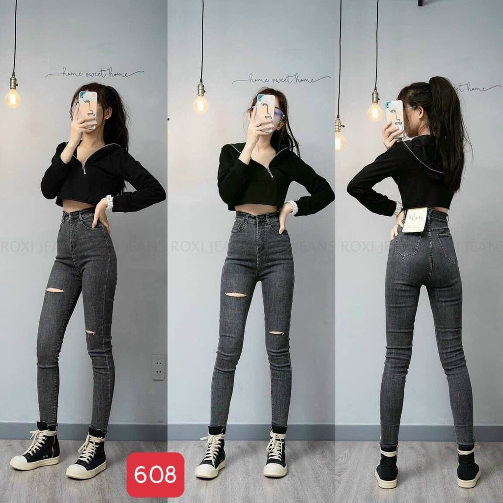 (TOP BÁN CHẠY) Mẫu Quần Jeans Nữ Lưng Cao, Quần Bò nữ Cạp Cao Co Giãn tôn dáng, chất liệu dày dặn SHOP SAMSAM