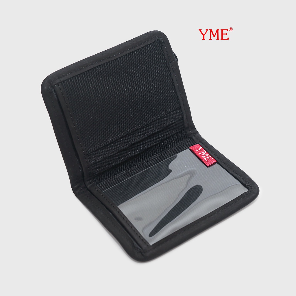 [Mã BMBAU50 giảm 7% đơn 99K] Ví vải mini Nam Nữ YME đựng tiền và thẻ card tiện lợi nhét vừa túi quần viền da thật YMN