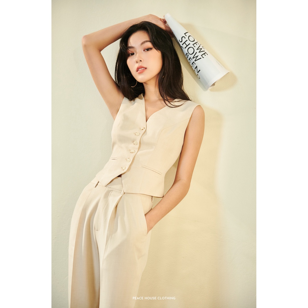 Set Áo ghi lê túi mổ + quần suông , Peace House Clothing