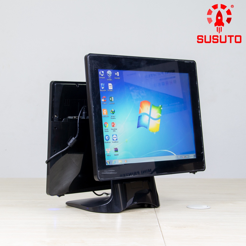Máy POS bán hàng SC-130AS (i3, 4G DDR RAM, 64G SSD, 15 inch, Black, 2 màn) | BigBuy360 - bigbuy360.vn