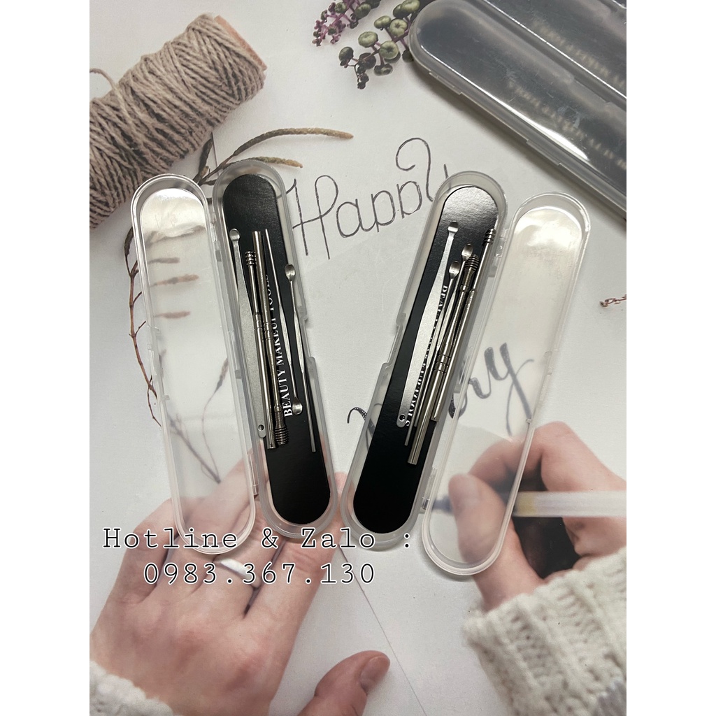 Bộ Dụng Cụ Ngoáy Tai, Lấy Ráy Tai, Massage tai Inox 5 Món