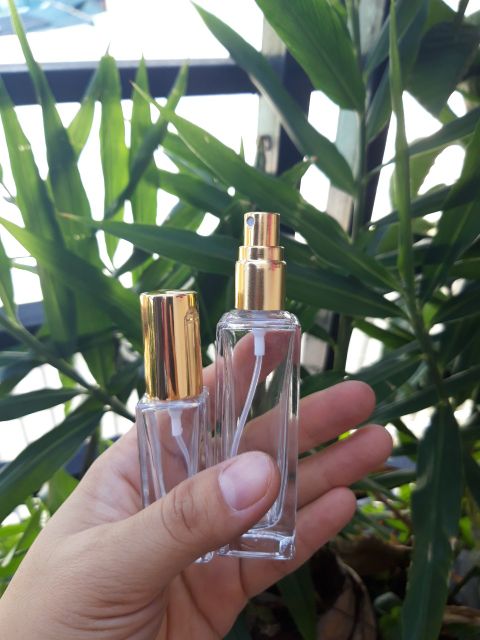 Chai lọ chiết nước hoa thủy tinh thân vuông nắp vàng 3ml 5ml 10ml 20ml 25ml | BigBuy360 - bigbuy360.vn