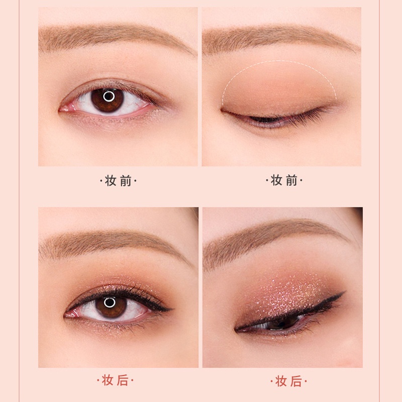 [Hàng mới về] Bảng phấn mắt Lameila có nhũ kim tuyến lấp lánh chống nước lâu trôi