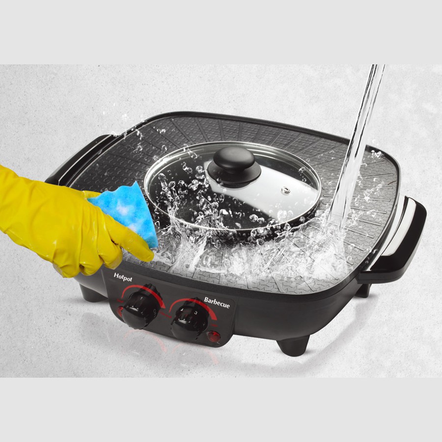 Bếp lẩu điện 2 ngăn công suất 1500W chống dính cao cấp