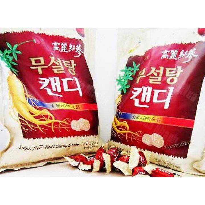 Kẹo Hồng Sâm Không Đường Trắng Hàn Quốc 500g