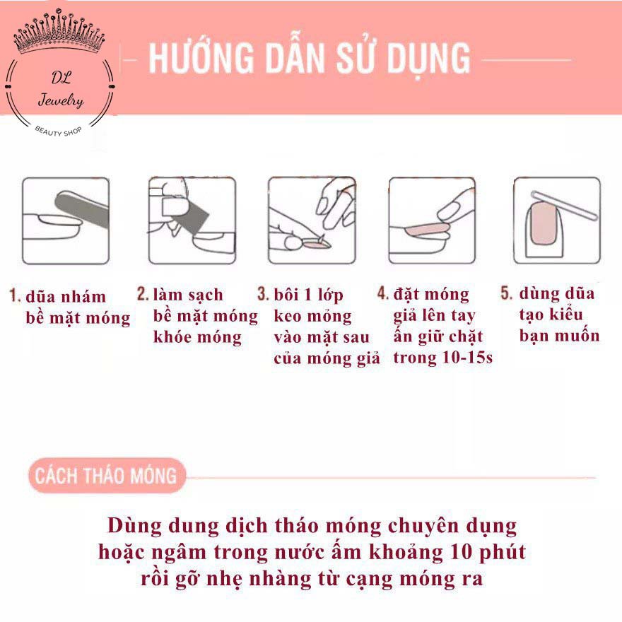 Móng giả Móng tay giả vuông,ngắn