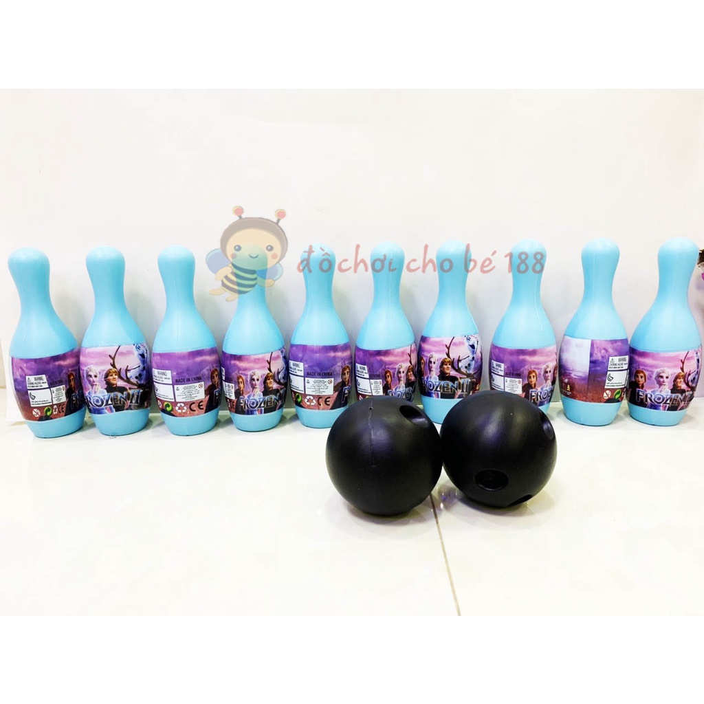 Bộ đồ chơi Bowling cỡ đại người nhện spiderman và elsa