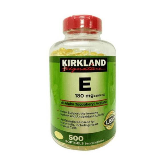 Vitamin E 180mg Kirkland 500 Viên – Mỹ 05/24