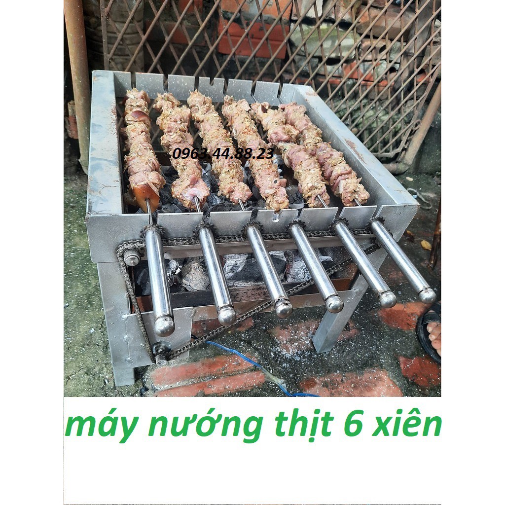 Máy nướng [bếp nướng] thịt, chả mini tự động loại 6 xiên