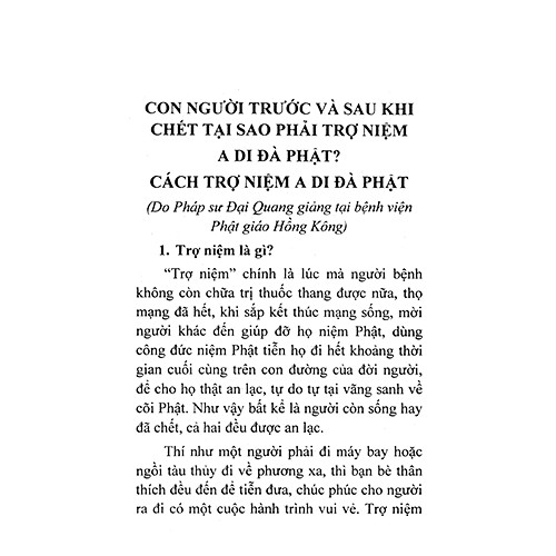 Sách - Trước Và Sau Khi Chết Tại Sao Phải Trợ Niệm A Di Đà Phật - Hòa Thượng Tịnh Không