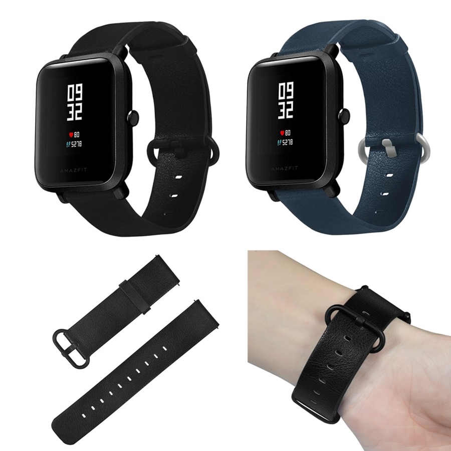 Dây Đeo Bằng Da Thật Cho Đồng Hồ Thông Minh Xiaomi Huami Amazfit Bip Bit Youth