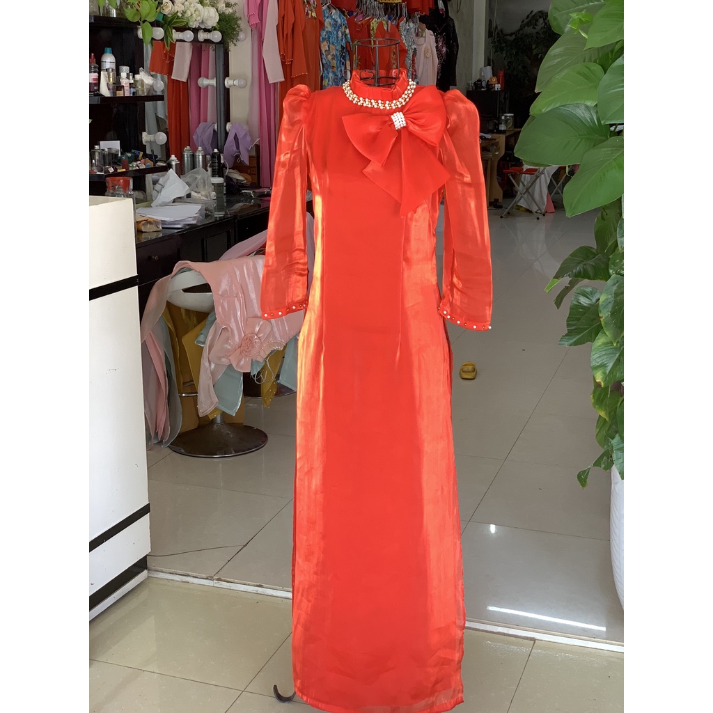 ÁO DÀI VOAN TƠ SỐNG 4 TÀ CÓ QUÀN