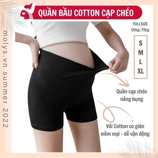 Quần bầu đùi cạp chéo made in vietNam QK04 cotton co dãn tốt.