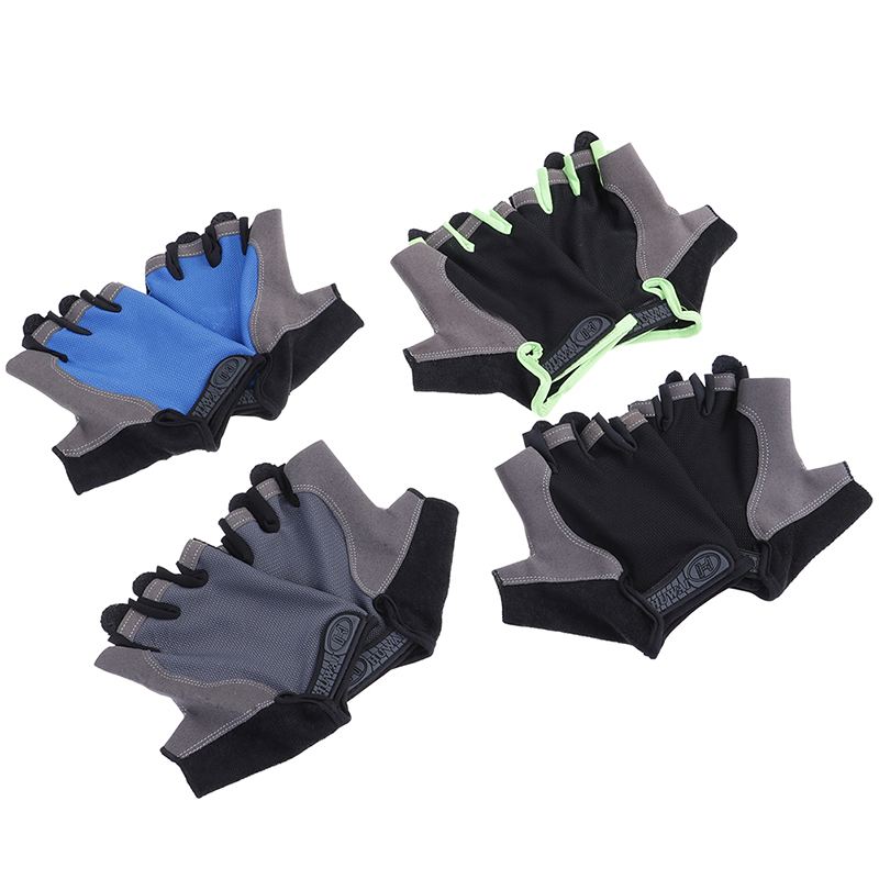 [LuckyToday] Women Men Sport Cycling Fitness GYM Workout Exercise Half Finger Gloves Bike